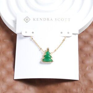 Kendra Scott Gold Short Necklace - Holiday Tree